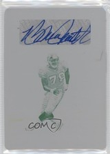 2021 National Treasures Printing Plate Yellow 1/1 Bruce Smith Auto HOF v9t