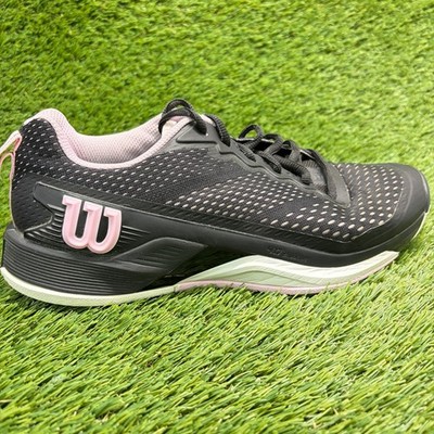 Wilson Rush Pro 4.5 Womens Size 9 Black Pink Athletic Tennis Shoes Sneakers