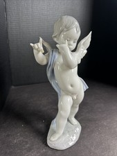 Lladro Porcelain Angel Cherub No Flute #Gloss 8.75 in Tall #R85