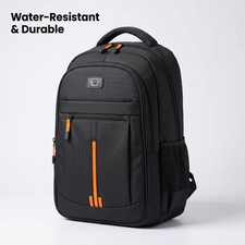 Black Backpack Rucksack Large Upgraded Mens Womens Bag Travel Work School Sports
