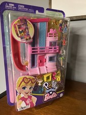 Polly Pocket Barbie Dreamhouse Compact Dollhouse Playset with 3 Micro Dolls Toy