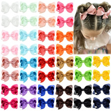 Hair Bows Girls Grosgrain Ribbon Alligator Clips Toddler Baby Kids-40PCS