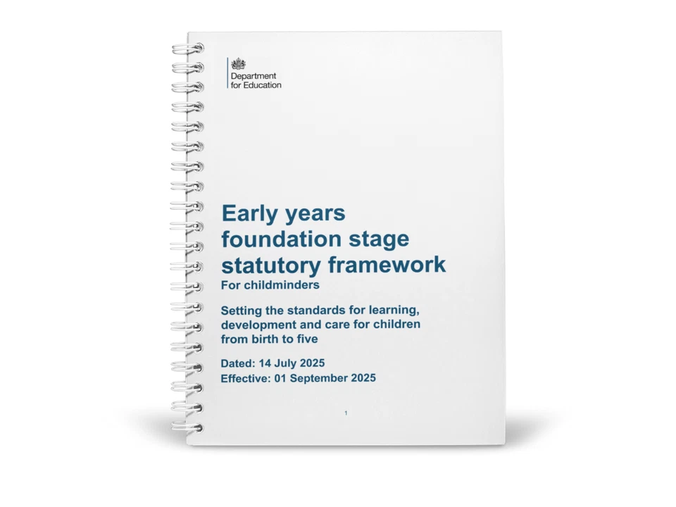 Statutory framework for Childminders Early Years Foundation Stage EYFS Sept 2025