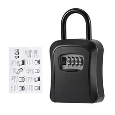 Outdoor Plastic Key Lock Box 4 Digit Code Wall Mount Realtor Spare Key Storage