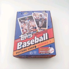 1993 Topps Baseball Series 1 Sealed Box 36 Packs/ possible Jeter GOLD cards!