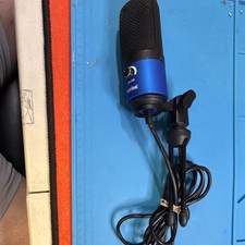 FIFINE USB Microphone Freestanding Volume Control Blue Black