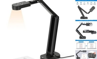 4K USB Document Camera for Teacher, 8MP Webcam & Visualiser for A3 Size with