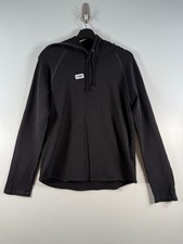 Club Monaco Mens Pullover Tech Fleece Sweatshirt Hoodie Black Sz Small 18.5x24.5