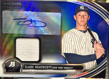 2013 Bowman Platinum Relic Blue Refractor - Slade Heathcott #AR-SH AUTO SN /199