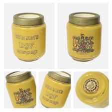 Colman’s D.S.F. Mustard Glass Pot Antique Advertising Condiment Jar - 5.5cm