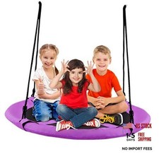 Tree Swing, 40 Inch Saucer Swing for Kids Outdoor, 700 lbs Weight Purple
