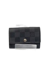 LOUIS VUITTON Louis Vuitton Multicles 6 Damier Graphite Leather Black All-over P