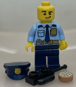 LEGO&reg; Minifigure Town City Police Cop Gold Officer Tie cty743 cty0743