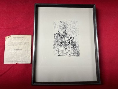 Salvador Dali Original Etching Signed in Plate El Cid New York Paris COA