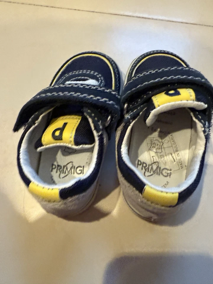 PRIMIGI Zapatos para Niños Pequeños Talla 19 EU (3.5/4 Niño Pequeño EE. UU.) Azul Marino Oscuro/Gris NUEVO Foto 4 de 4
