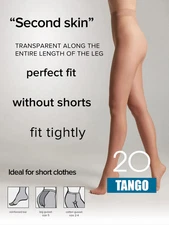 Conte Tights Tango 20 Den Classic Satin Shine Thin Sheer-to-Waist Invisible
