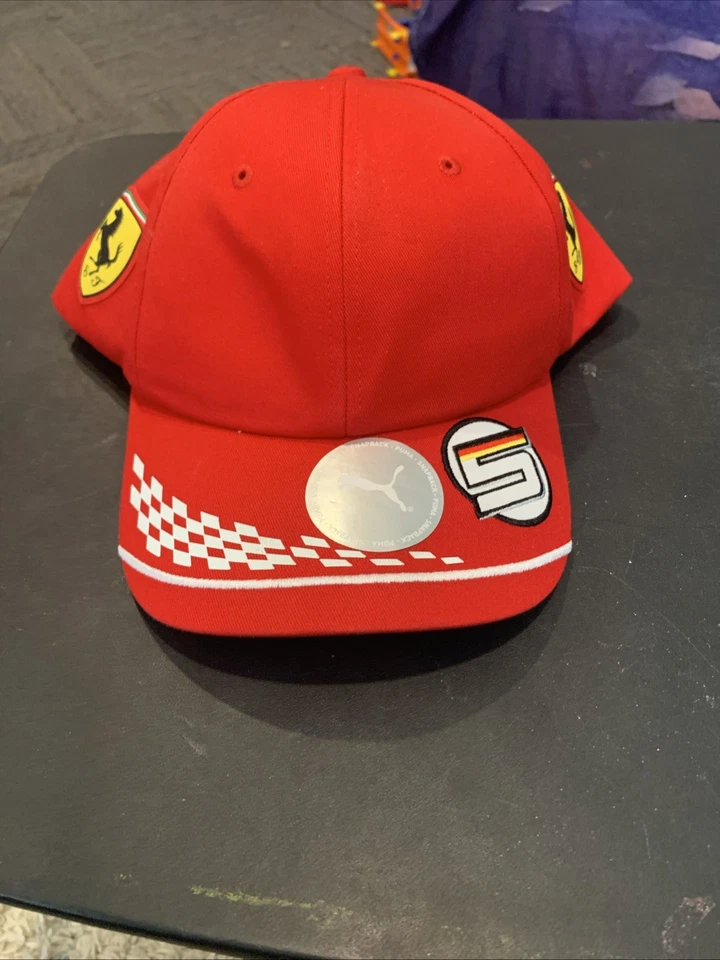 PUMA Scuderia Ferrari F1 Sebastian Vettel #5 Red Hat Snapback Formula 1 Cap - Image 2 of 4
