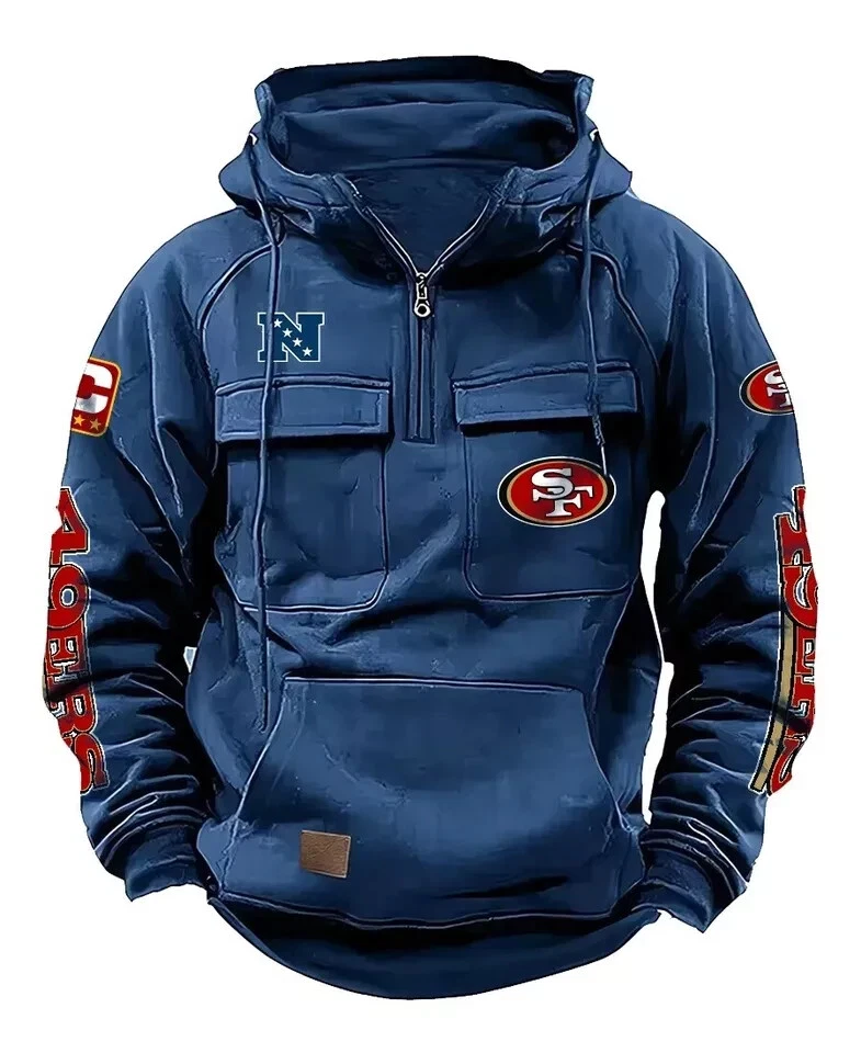 San Francisco Team Mens Cargo Hoodies