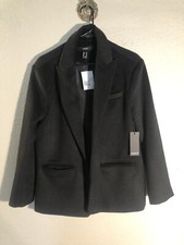 Woman  s Black Double Breasted Blazer Jacket NWT Sz M