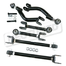 ADJ 6-PCS BLACK REAR UPPER CAMBER ARM+TOE+TRACTION ALIGNMENT FOR 95-98 240SX S14