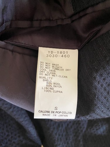 Sage de Cret schwarzer strukturierter Crinkle Blazer Sportjacke Gr. S Wolle & Viskose - Bild 10 von 11