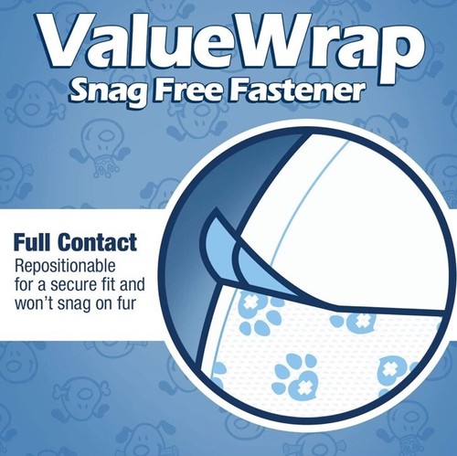 Medium Male Dog Wraps | Disposable Dog Diapers | 1-Tab | 24 Count - Picture 4 of 9