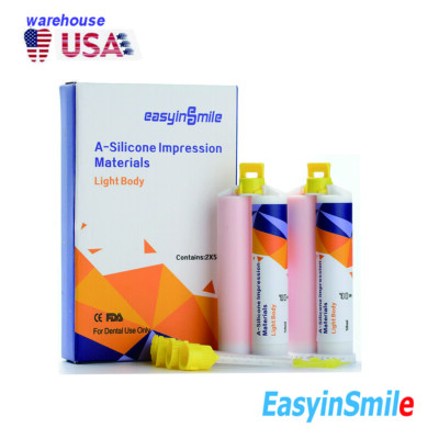 50ml*2 Dental Light Body Impression Mixing Silicone Material Bite Model Easy