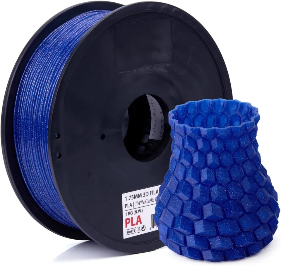 Inland Glitter PLA 3D Printer Filament 1.75mm - Dimensional Accuracy +/- 0.03 mm - Image 2 of 4