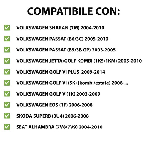 Vetro Specchietto Sinistro Per VW Eos, Golf, Passat, SKODA Superb, SEAT Alhambra - Foto 5 di 8
