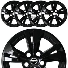 4 fit Nissan Sentra SV 2020-2023 Black 16" Wheel Skins Hub Caps Alloy Rim Covers
