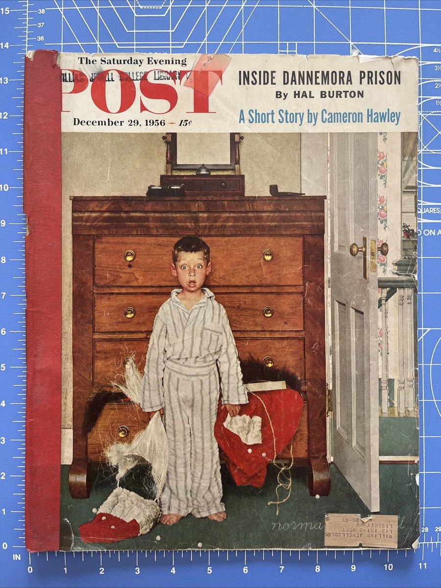 SATURDAY EVENING POST DEC 29 1956 Santa Christmas Discovery