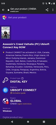 assassins creed valhalla PC Standard Edition Europe Product Key 
