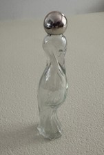 Vintage Rare Avon Glass Bottle Stork Bird Perfume Topaze Eau de Cologne Used