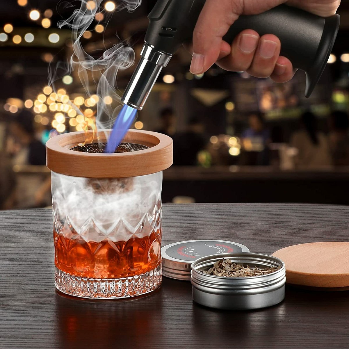 Cocktail Smoker Kit Chimney Drink Smoker and Wood Chips with