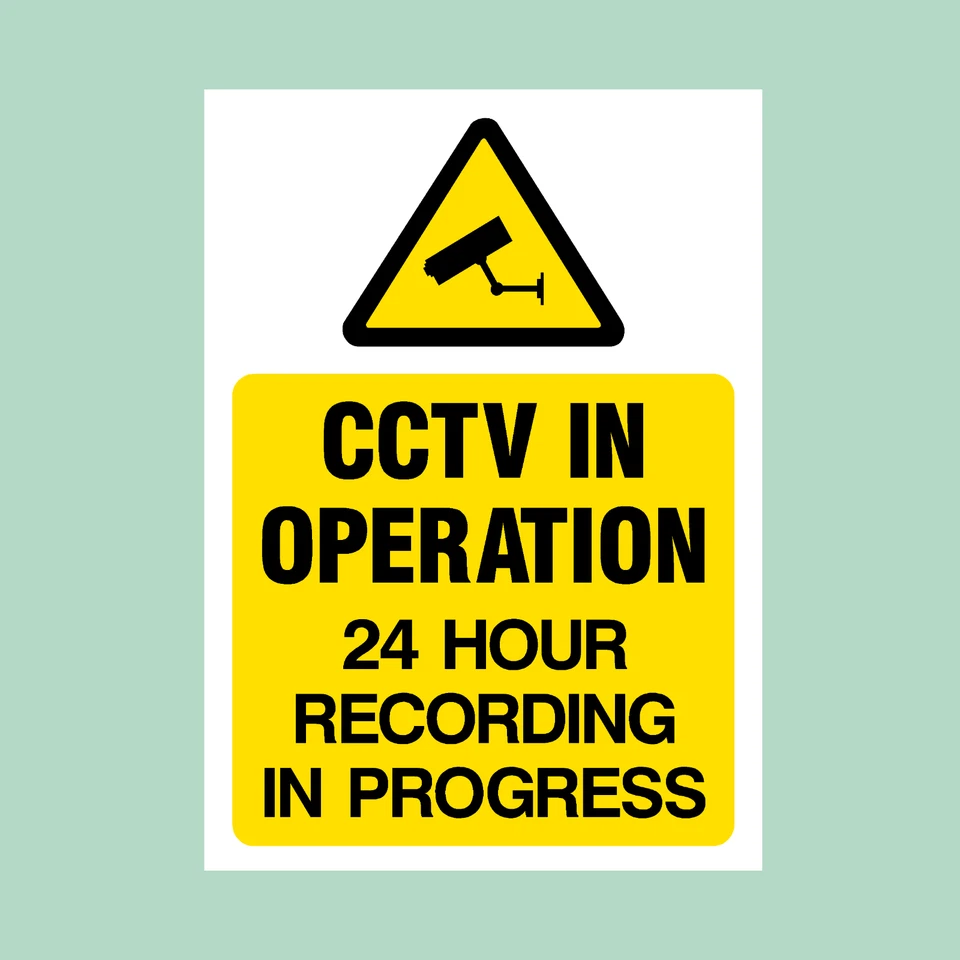 THESIGNWAREHOUSE CCTV Plastic Sign/Sticker - All Sizes - Security, Warning, Camera (MISC15)
