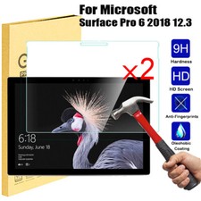 2Pcs for Microsoft Surface Pro 6 12.3 Tablet Tempered Glass Screen Protector