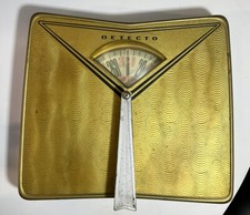Vintage Detecto Bathroom Scale Arrow Shape Design Gold on GOLD Metal Base 1950's