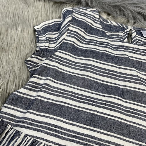 Peyton And Parker Girls Size 10 Cotton Linen Safari Stripe Dress - Picture 3 of 5