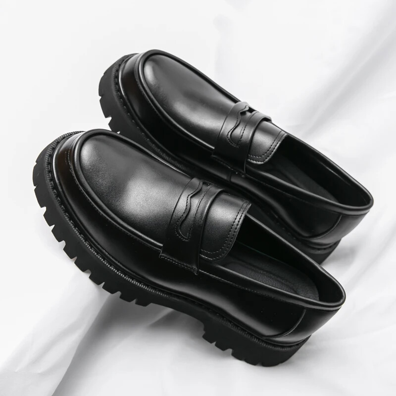 Men Leather Oxford Shoes Waterproof Soft Loafers Formal Slip-on Casual Sneakers