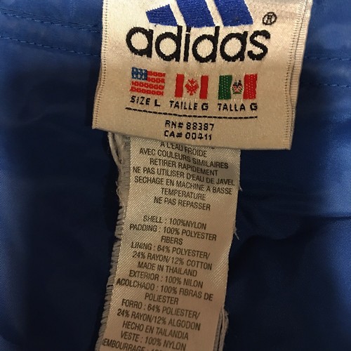90s vintage adidas reversible hooded jacket | blue / gray full zip jacket size L - Picture 7 of 11