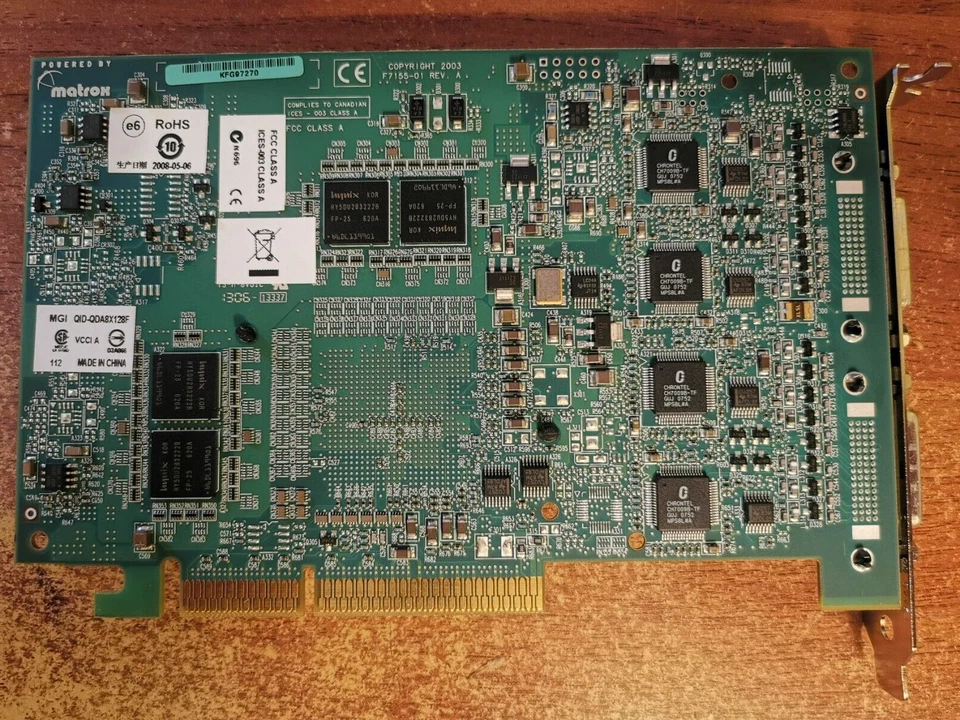 MATROX Parhelia QID-QDA8X128 AGP Quad Display Video Card - Image 2 of 4