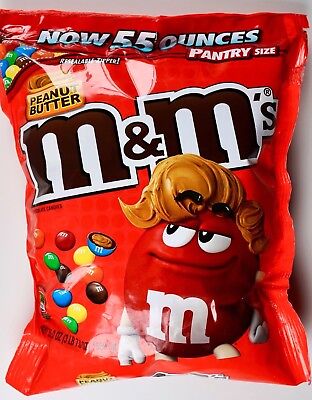 M&M's Chocolate Candies, Peanut Butter, Family Size 17.2 oz