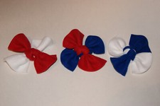 New 6 USA Red White Blue American Patriotic Handmade Knotted Fleece Cat Toys BCR
