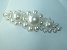 VINTAGE FAUX PEARL HAIR PIN BARRETTE UP DO HAIR ACCESSORY
