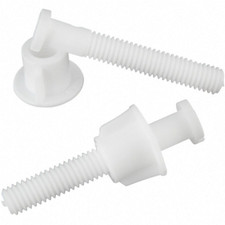 WHITE BOLT  HINGE REPLACEMENT FIXING BOLT SET FOR TOILET SEAT