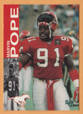Marvin Pope 1995 REL CFL card #13 Calgary Stampeders  Central State Marauders