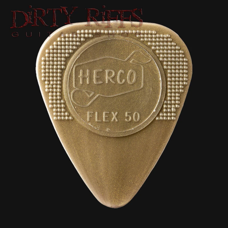 Dunlop Herco Gold Flex 50 Guitar Picks Plectrums 1, 2, 3, 4, 5, 6, 12, 24, or 36
