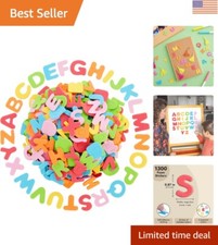 Self-Adhesive Foam Letter Stickers - 1300 Alphabet Crafts for Kids in 6 Colors