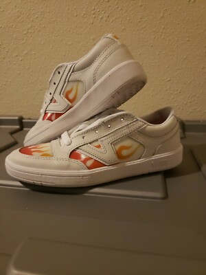 Vans Lowland CC Flame White Red Yellow Lenticular Comfy Cush kids 4.5