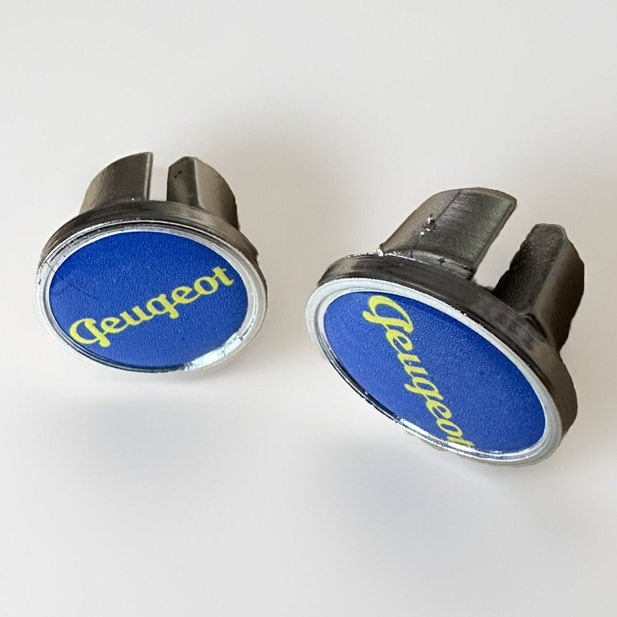Bouchons De Guidon Vélo Vintage – Capsules Chrome Peugeot – Diamètre 25mm